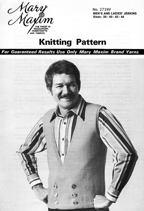 Men's and Ladies' Double Breasted Jerkins Pattern