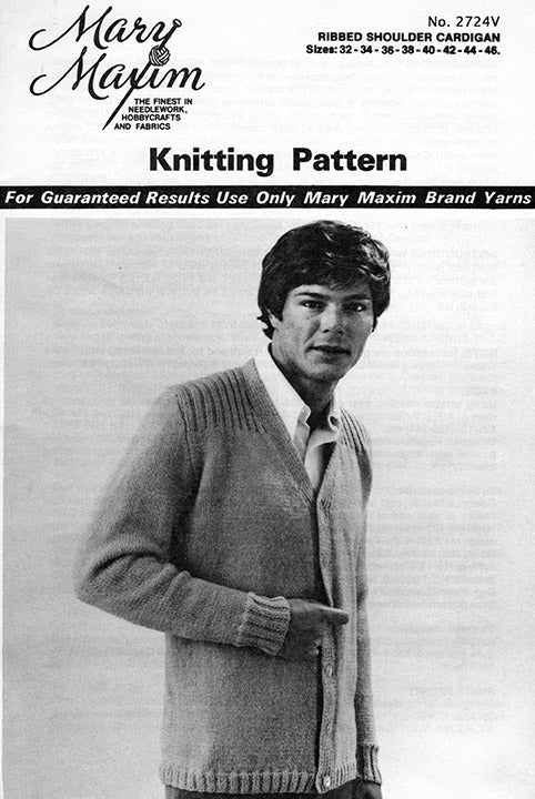 Ribbed Shoulder Cardigan Pattern