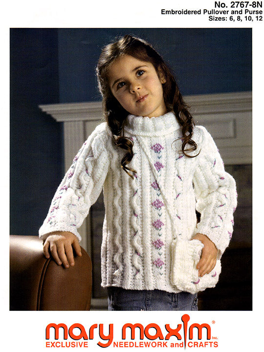 Modèle de pull et de sac à main brodés