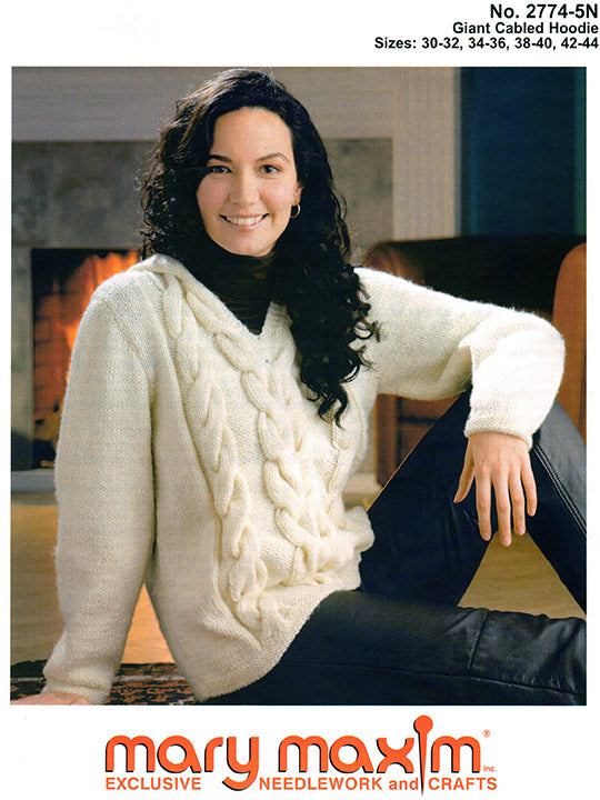 Modèle de sweat à capuche câblé géant