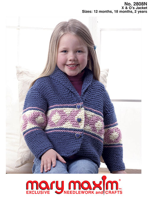 X and O's Jacket Pattern Mary Maxim Ltd
