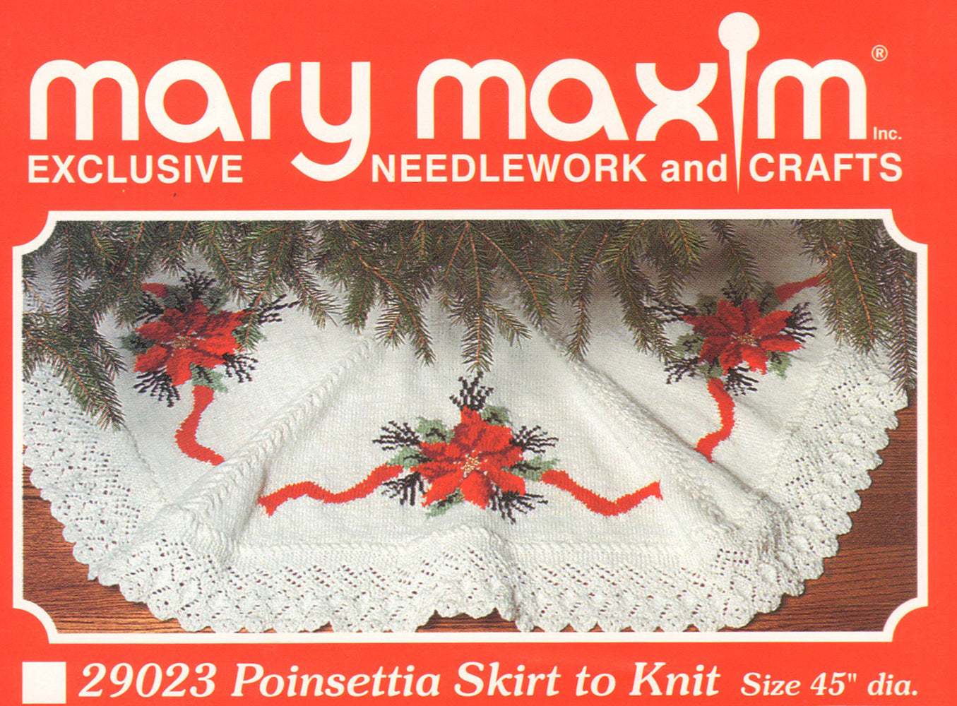Poinsettia Tree Skirt Pattern Mary Maxim Ltd