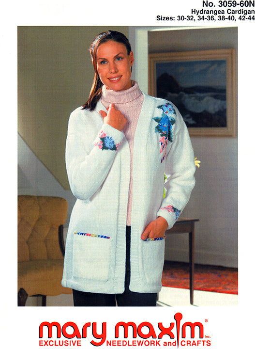 Modèle de cardigan hortensia