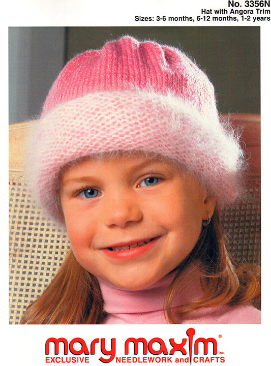 Chapeau avec motif de bordure en Angora