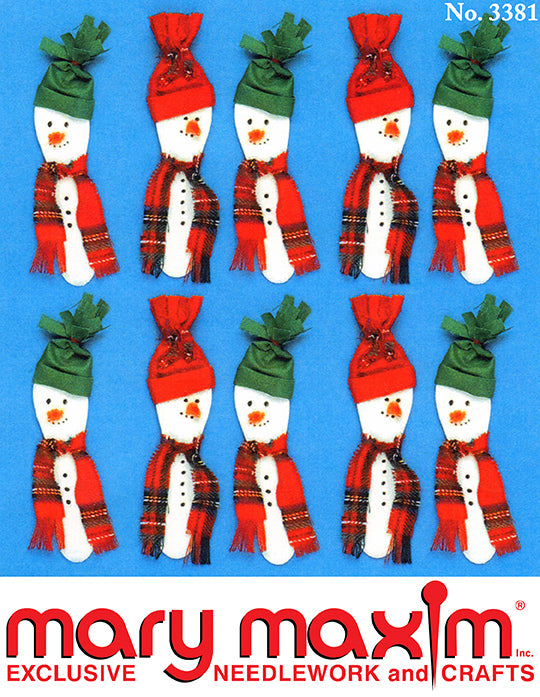 Wooden Spoon Snowman Pattern