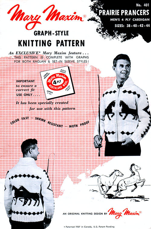 Patron de cardigan pour homme Prairie Prancers
