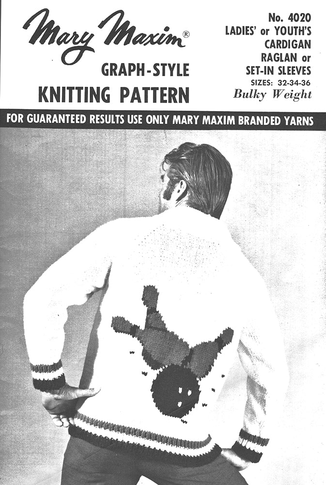 Modèle de cardigan de bowling pour dames ou jeunes