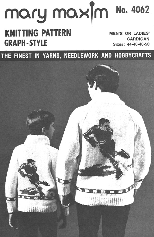 Patron de cardigan de hockey pour hommes ou dames