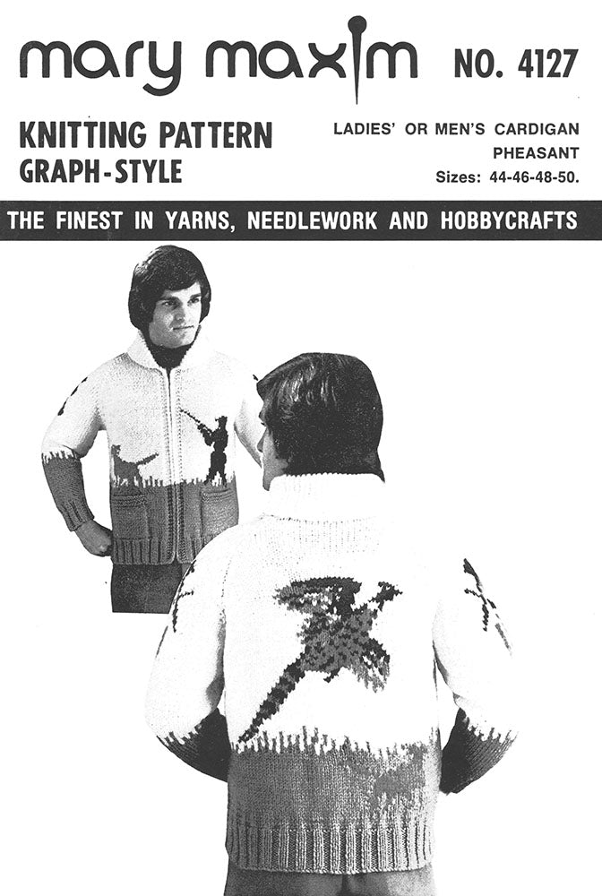 Men's or Ladies' Pheasant Cardigan Pattern