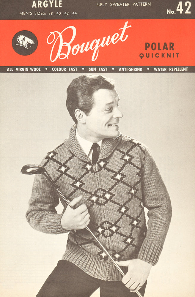 Modèle de cardigan à losanges