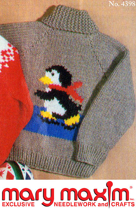 Modèle de cardigan de pingouin de patinage
