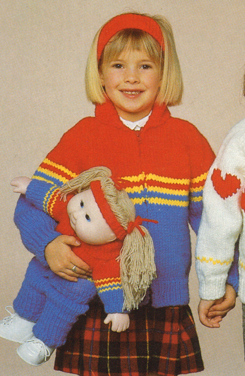 Primary Stripes Doll Cardigan Pattern