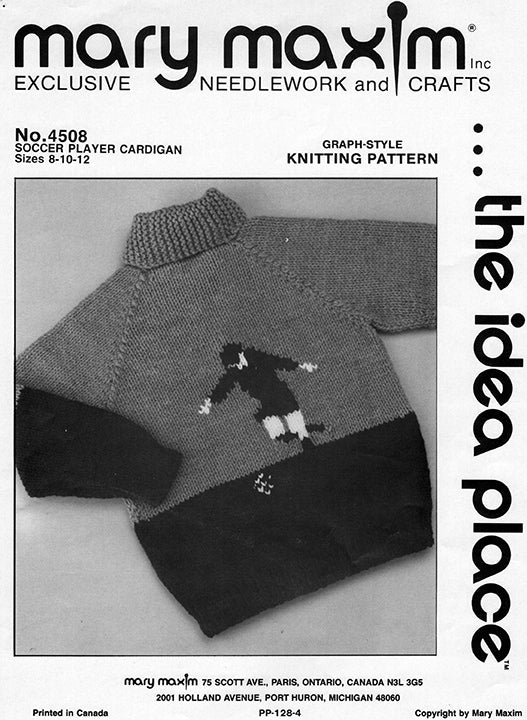 Soccer Player Cardigan Pattern