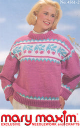Pullover with Cherries Pattern