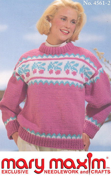 Pullover with Cherries Pattern