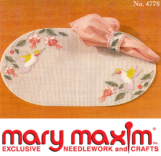 Hummingbird Placemat Set Pattern