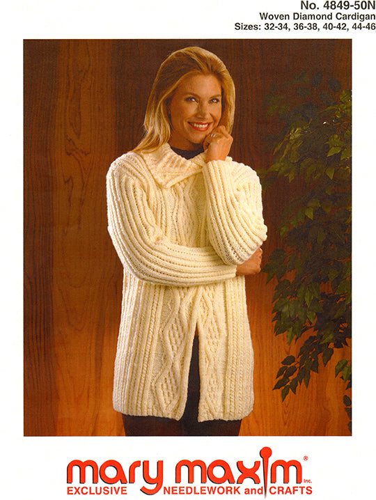 Woven Diamond Cardigan Pattern