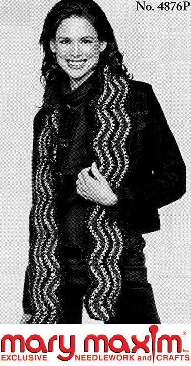 Modèle gratuit d'écharpe ondulée au crochet