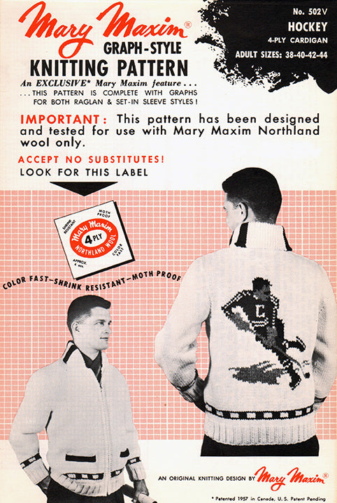 Adult's Hockey Cardigan Pattern