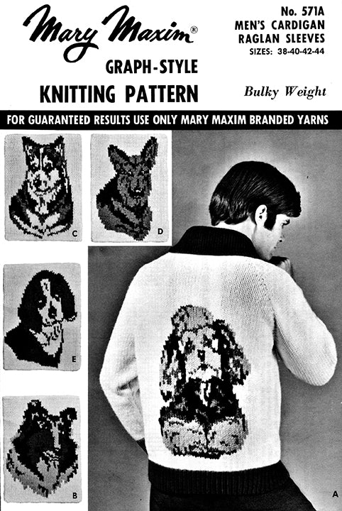 Adult's Dogs Cardigan Pattern