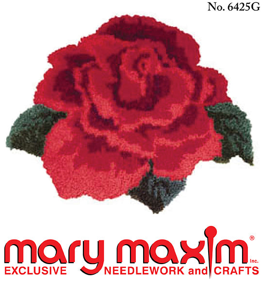 Red Rose Shaped Rug Pattern