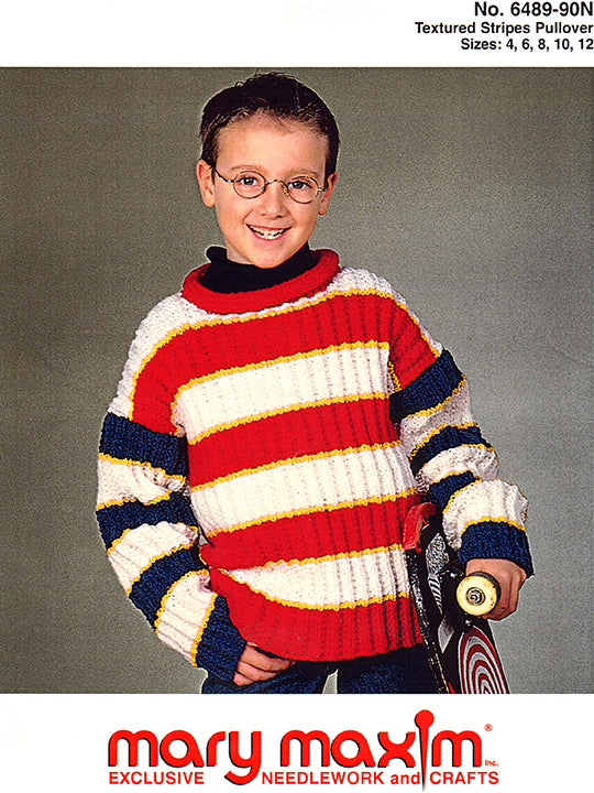 Modèle de pull à rayures texturées