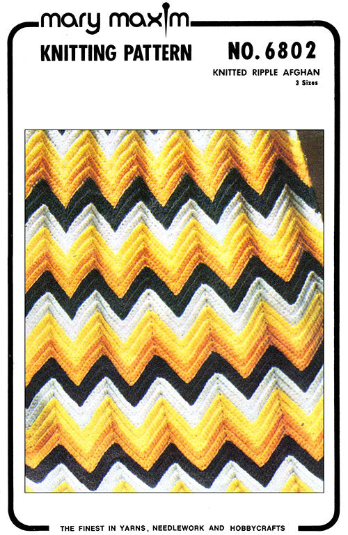 Knitted Ripple Afghan Pattern