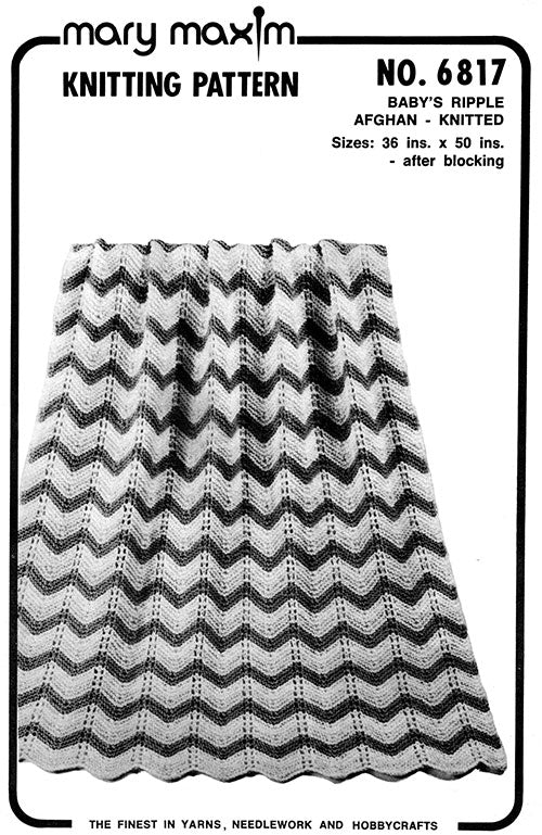 Baby's Ripple Afghan Knit Pattern