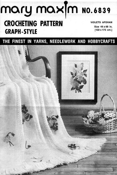 Motif afghan de violettes