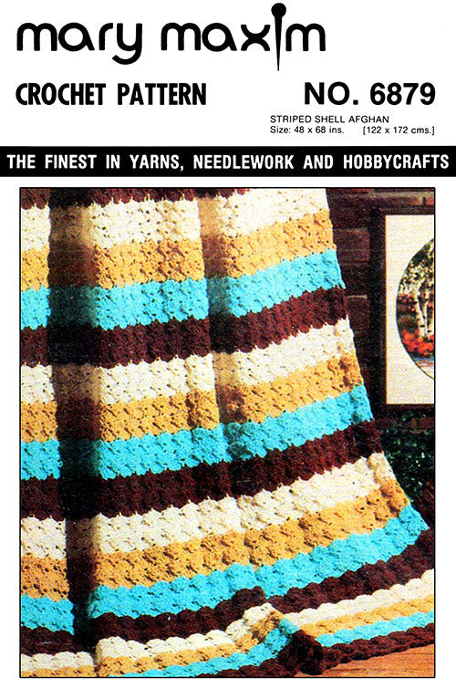 Modèle afghan de coquille rayée