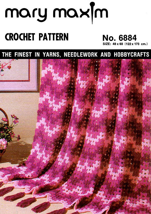 Motif afghan ondulé en dentelle