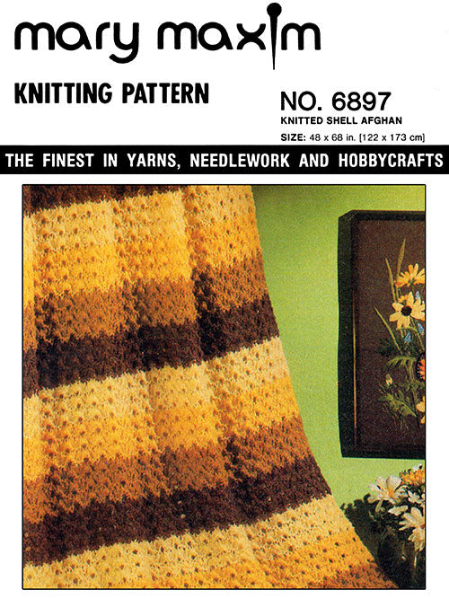 Modèle afghan de coquille tricotée