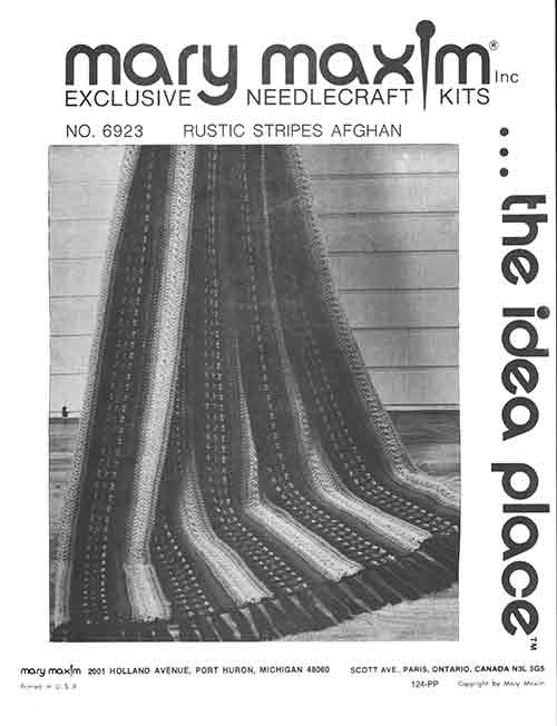 Motif afghan à rayures rustiques