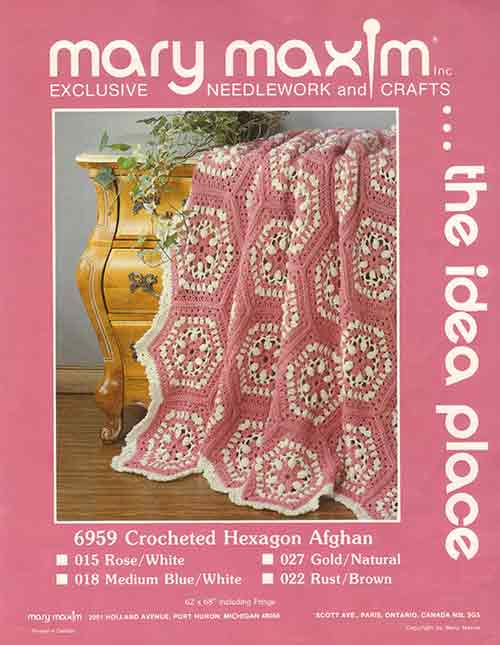 Formes hexagonales, motif afghan