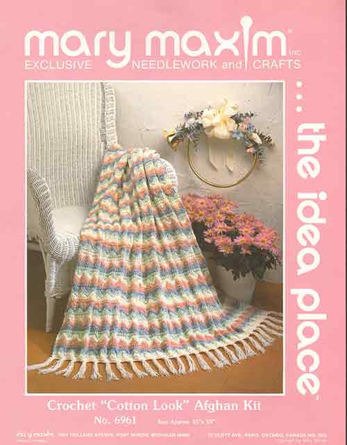 Motif afghan aspect coton