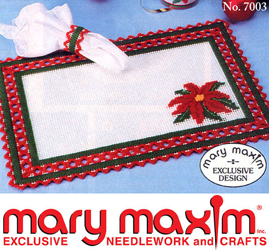Motif de sets de table et ronds de serviette Poinsettia