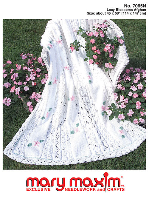 Motif afghan de fleurs en dentelle
