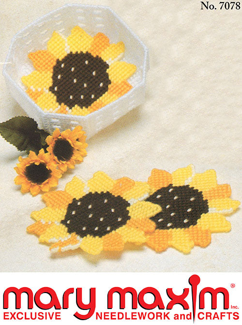 Sous-verres et motif de support de tournesol