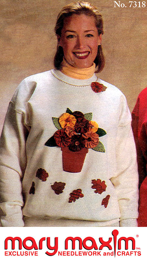 Modèle de sweat-shirt Pot de fleurs d’automne
