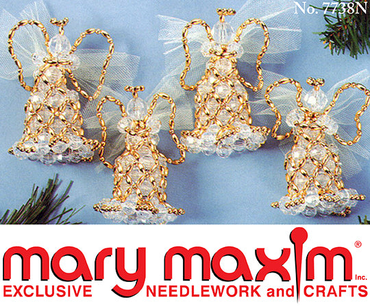 Modèle d'anges en perles d'or