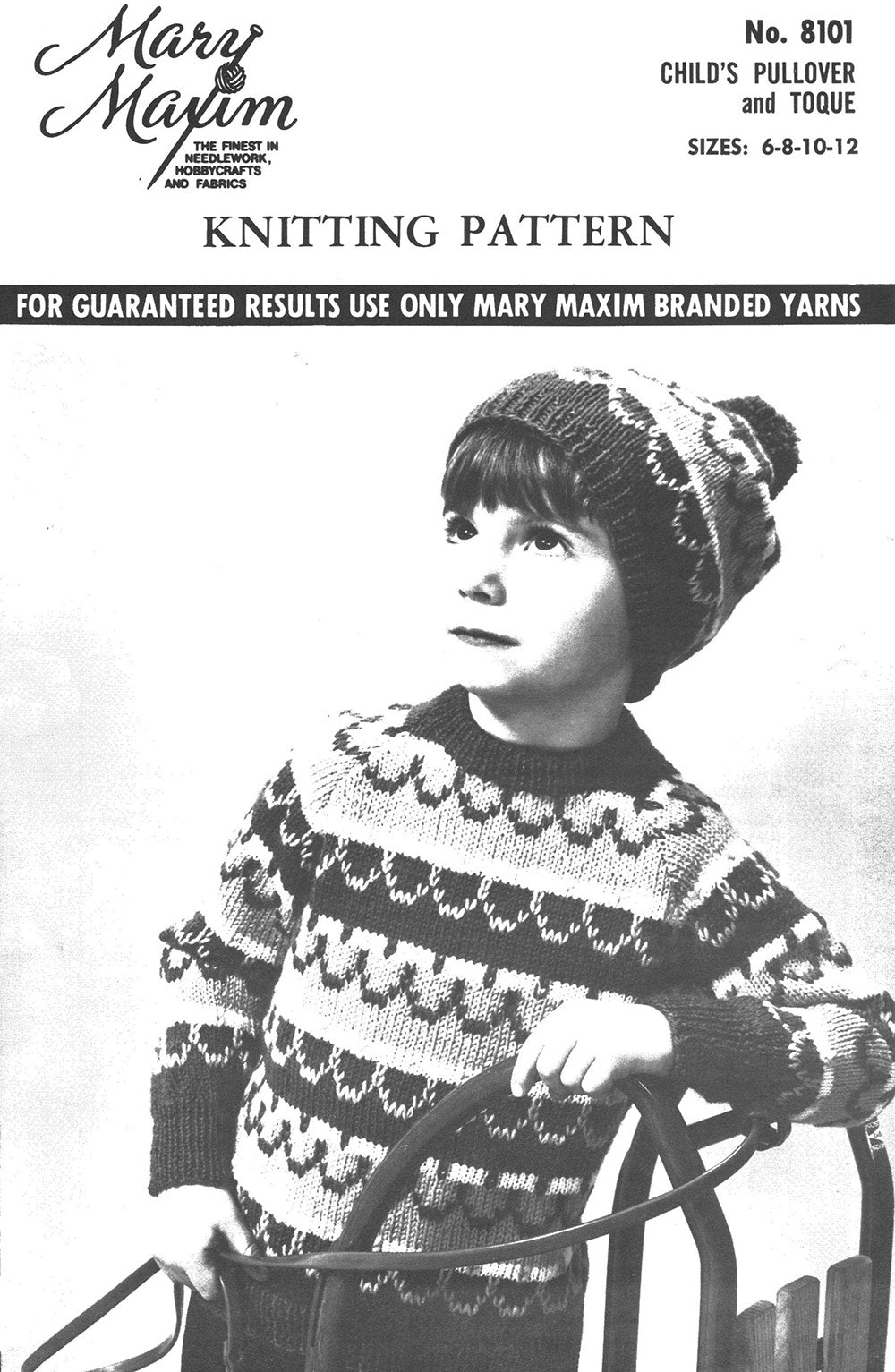 Child's Pullover & Toque Pattern