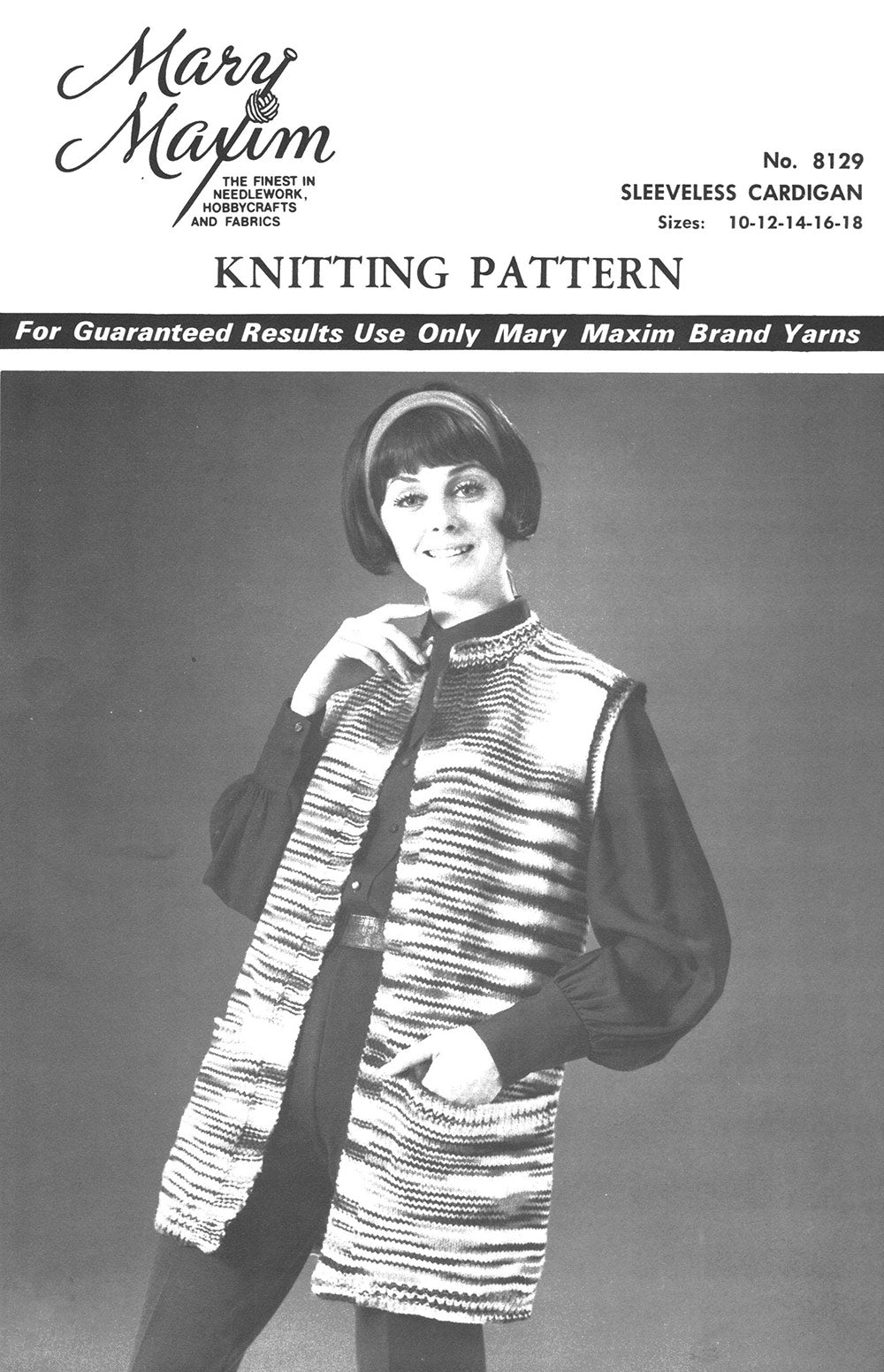 Modèle de cardigan sans manches