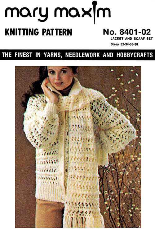 Patron d'ensemble veste et écharpe