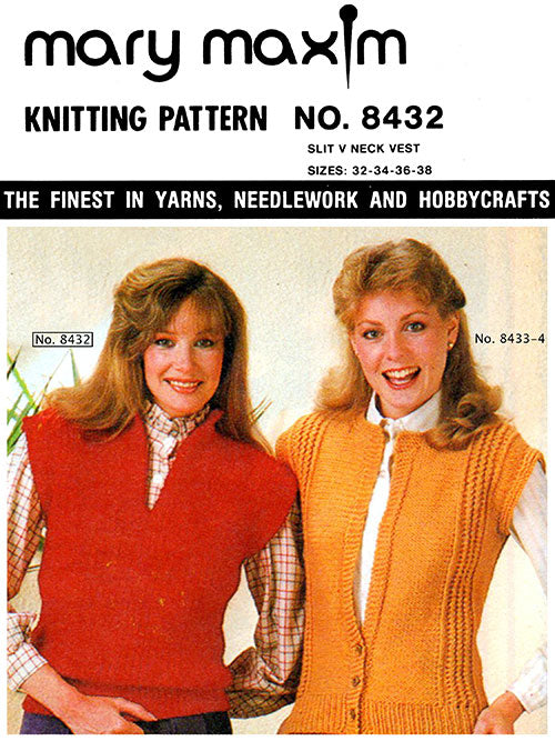 Slit V Neck Vest Pattern