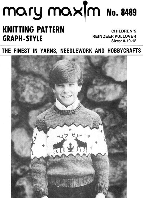 Children's Reindeer Pullover Pattern