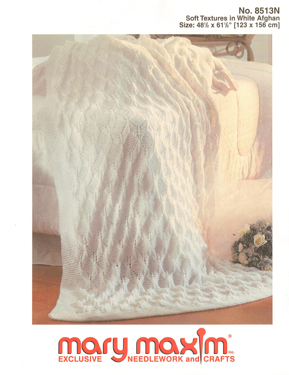 Soft Textures In White Afghan Pattern
