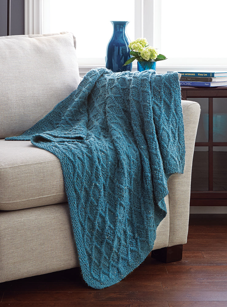 Diamonds & Cables Afghan Pattern