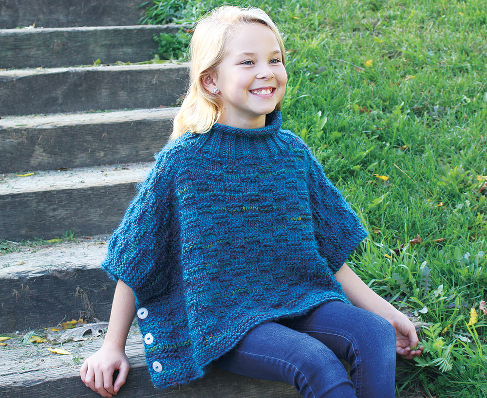 Kid's Button Poncho Pattern