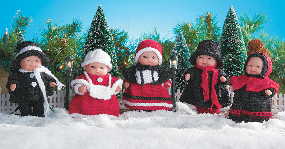 Modèle d’ensemble de poupée Carolers