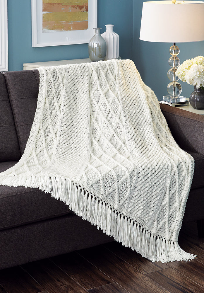 Moss Diamonds Afghan Pattern